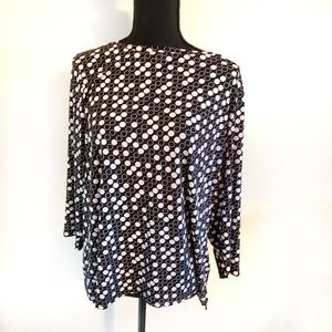 Chico's long sleeve boat neck top size 12